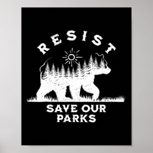 Resist Save Our Parks Alt US National Parks Beer N Poster