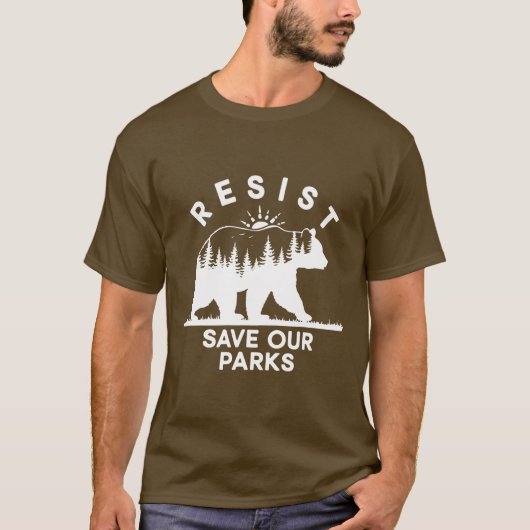 Resist Save Our Parks Alt US National Parks Beer N T-shirt (Voorkant)