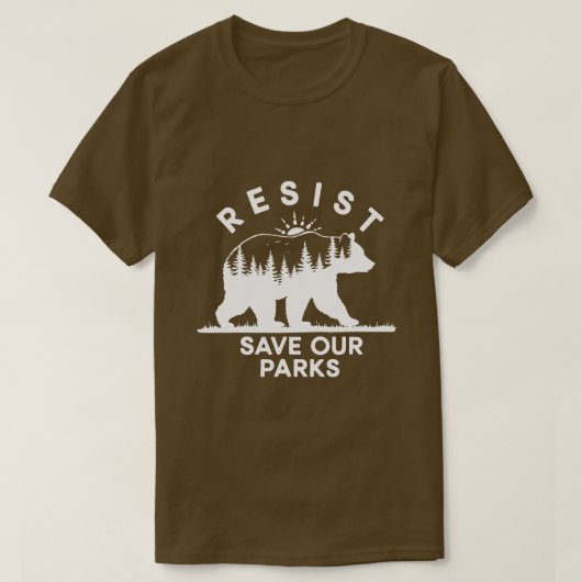 Resist Save Our Parks Alt US National Parks Beer N T-shirt (Design voorkant)