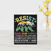 Resist Save Our Parks Support National Park Beer L Kaart (Gele Bloem)