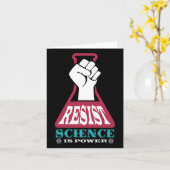 Resist Science is Power Future Scientist Chemstry Kaart (Gele Bloem)