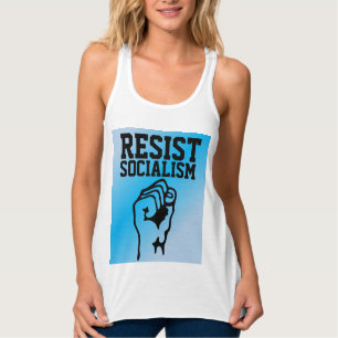 RESIST SOCIALISME, ANTI-SOCIALISME T-SHIRS TANKTOP