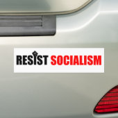 Resist socialistische Bumpersticker (Op auto)