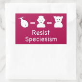 Resist-speciesisme Rechthoekige Sticker (Tas)