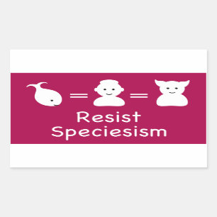Resist-speciesisme Rechthoekige Sticker