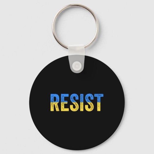 Resist Stand With Ukraine Support Ukraine Protest  Sleutelhanger (Voorkant)