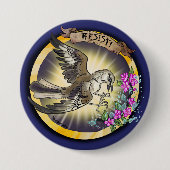 Resist State Bird Arkansas Mockingbird Ronde Button 7,6 Cm (Voorkant)
