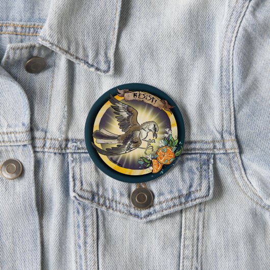 Resist State Bird Florida Mockingbird Ronde Button 7,6 Cm (In situ)