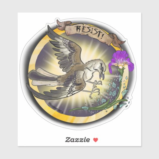 Resist State Bird Tennessee Mockingbird Sticker (Vel)