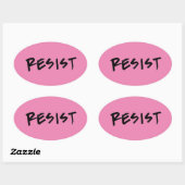 Resist Stickers-4 per vel roze Ovale Sticker (Vel)