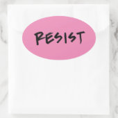 Resist Stickers-4 per vel roze Ovale Sticker (Tas)