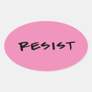 Resist Stickers-4 per vel roze Ovale Sticker