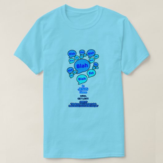 Resist the devil - Blue Logo - T-shirt (Design voorkant)