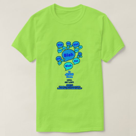 Resist the devil - Blue Logo - T-shirt (Design voorkant)