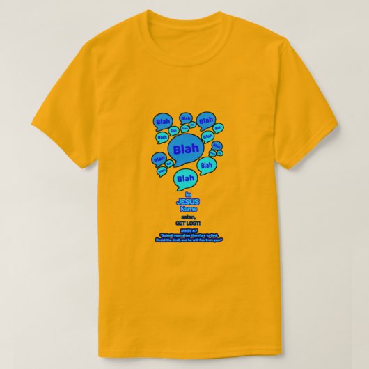 Resist the devil - Blue Logo - T-shirt (Design voorkant)