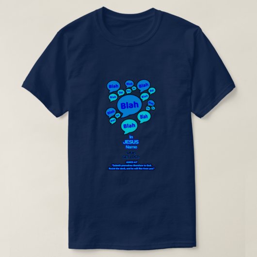 Resist the devil - Blue Logo - T-shirt (Design voorkant)