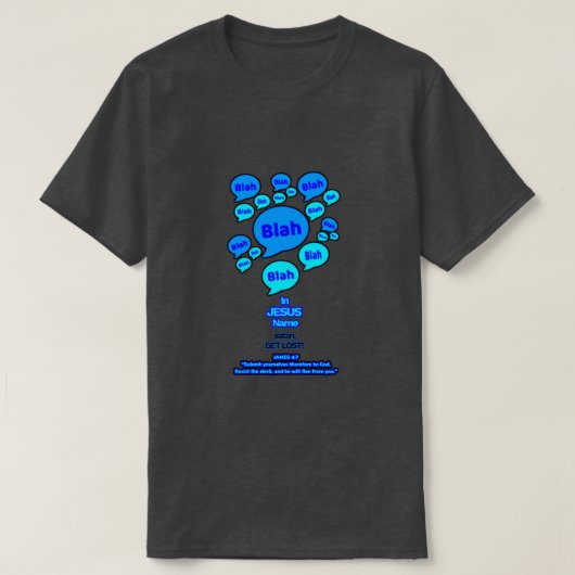 Resist the devil - Blue Logo  T-shirt (Design voorkant)