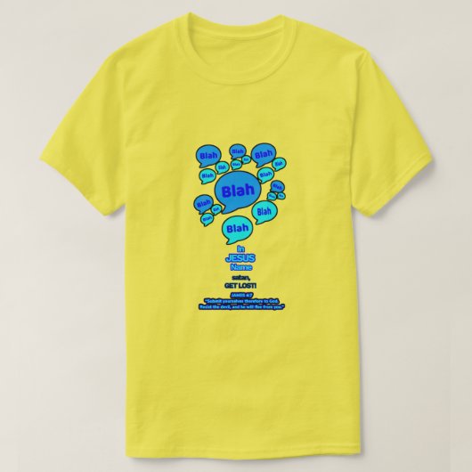 Resist the devil - Blue Logo - T-shirt (Design voorkant)