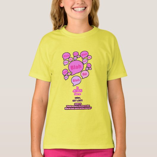 Resist the devil - Pink Logo - T-shirt (Voorkant)