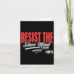Resist the Mind Pro Feminisme Mannelijke Alpha Top Kaart