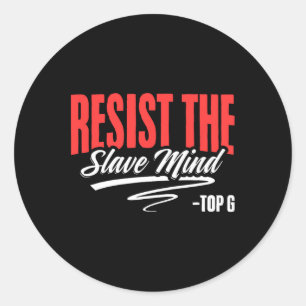 Resist the Mind Pro Feminisme Mannelijke Alpha Top Ronde Sticker
