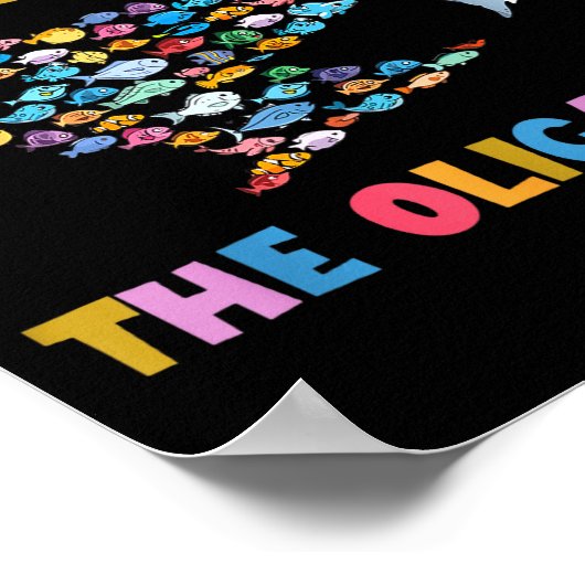 Resist The Oligarchy Funny Fish Anti Trump  Poster (Hoek)