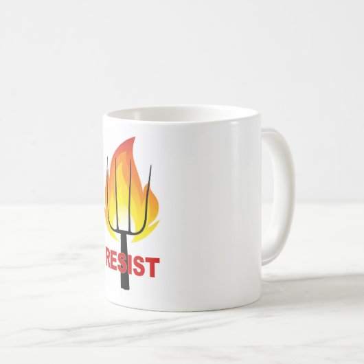 Resist Torch en Pitchfork Koffiemok (Voorkant rechts)