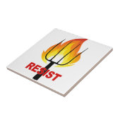 Resist Torch en Pitchfork Tegeltje (Zijkant)