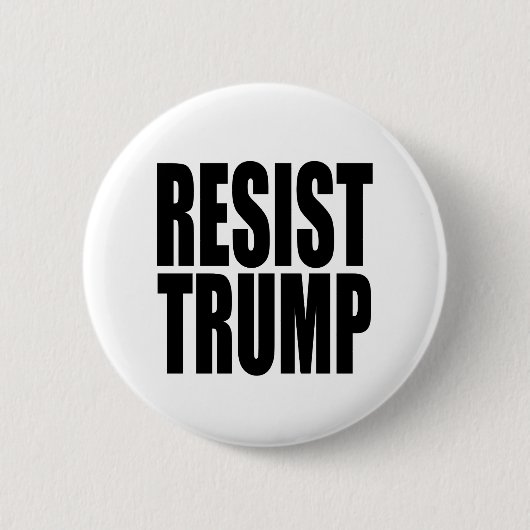 "RESIST TRUMP" RONDE BUTTON 5,7 CM (Voorkant)