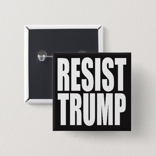 "RESIST TRUMP" VIERKANTE BUTTON 5,1 CM (Voorkant /achterkant)