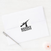 Resist Tyranny AR Vierkante Sticker (Envelop)