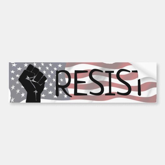 RESIST US Flag Anti Trump Bumpersticker (Voorkant)