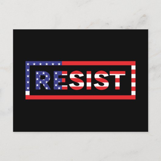 RESIST | Verenigde Staten-vlag Briefkaart (Voorkant)
