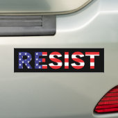 RESIST | Verenigde Staten-vlag Bumpersticker (Op auto)