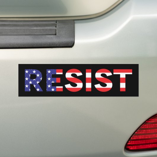 RESIST | Verenigde Staten-vlag Bumpersticker (Op auto)