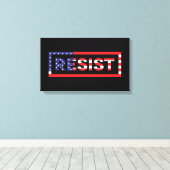 RESIST | Verenigde Staten-vlag Canvas Afdruk (Insitu (Houten vloer))