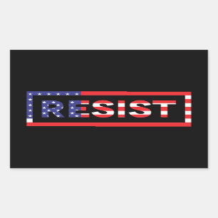 RESIST Verenigde Staten-vlag Rechthoekige Sticker