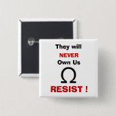 Resist! Vierkante Button 5,1 Cm (Voorkant /achterkant)