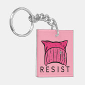 RESIST - Wij zijn het verzet - roze Petten Sleutelhanger (Voorkant Links)