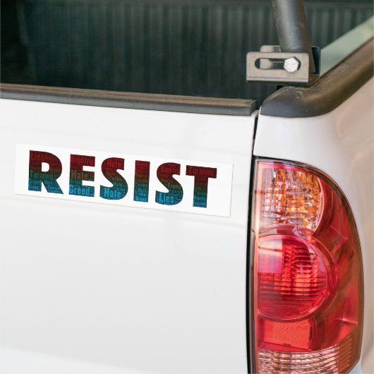 RESIST Word Art Bumpersticker (Op Truck)