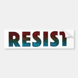 RESIST Word Art Bumpersticker