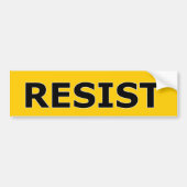 RESIST - Zwart op Geel Bumpersticker (Voorkant)
