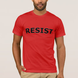 RESIST - Zwart op rood T-shirt