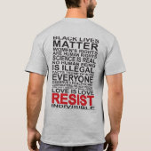 Resist - zwarte oplossing op grijs shirt (Achterkant)