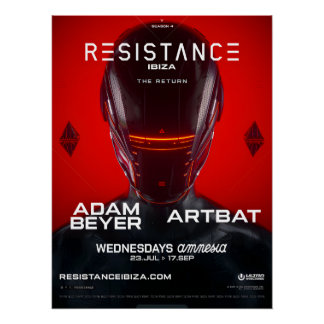 RESISTANCE - Amnesia - Club  Perfect Poster