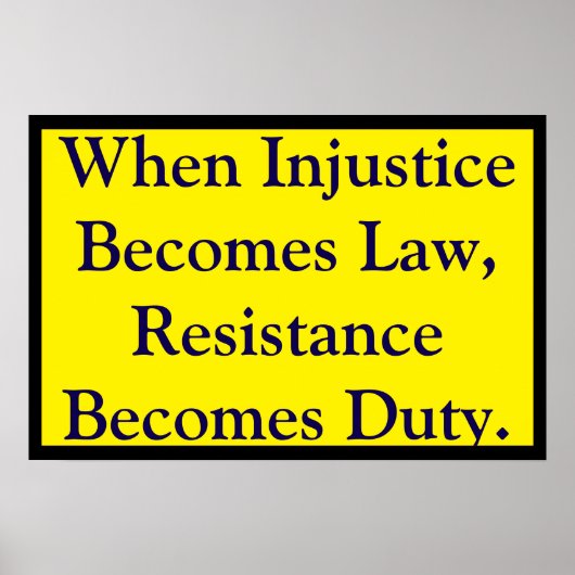 Resistance Becomes Duty Poster (Voorkant)