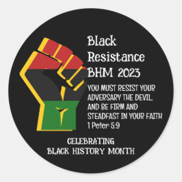 Resistance BLACK HISTORY MAAND 2023 Ronde Sticker
