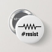 Resistance Hashtag Ronde Button 5,7 Cm (Voorkant /achterkant)