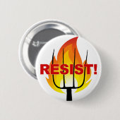 Resistance Torch and Pitchfork Ronde Button 5,7 Cm (Voorkant /achterkant)