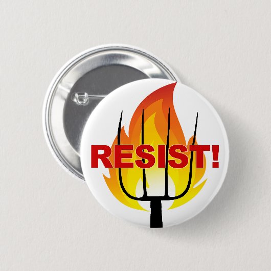 Resistance Torch and Pitchfork Ronde Button 5,7 Cm (Voorkant /achterkant)